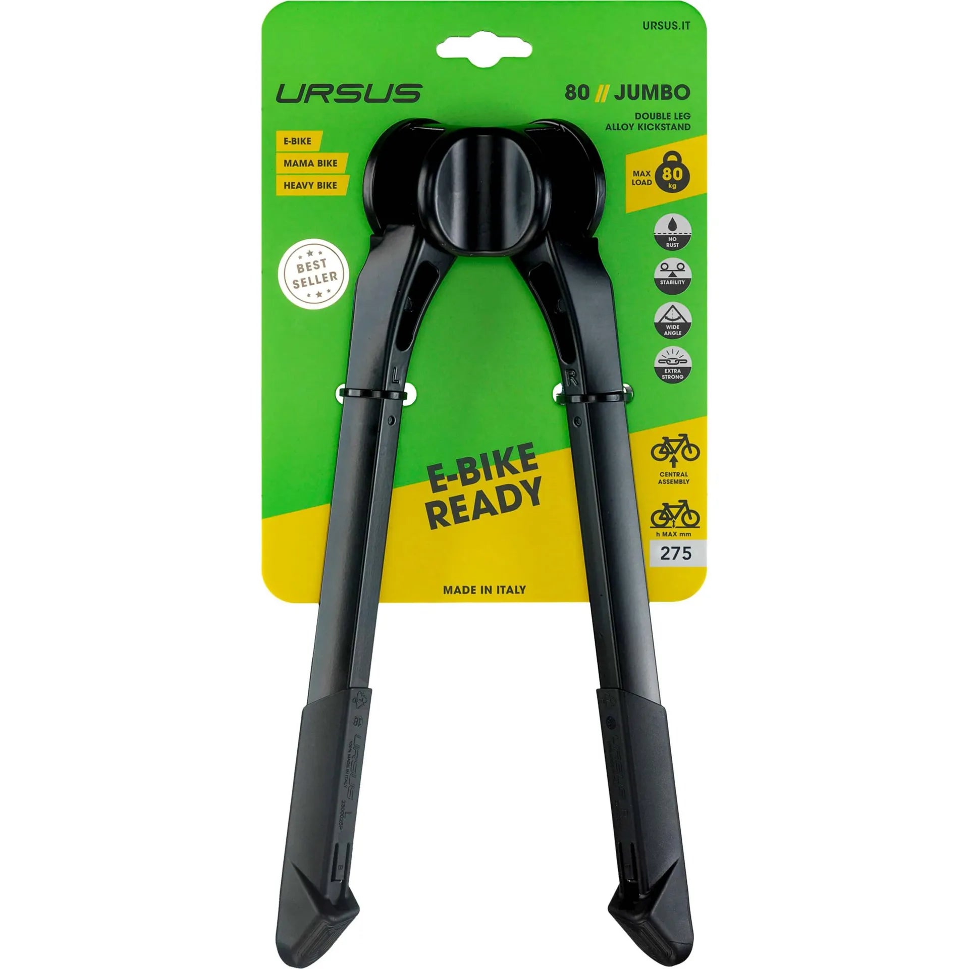 fiets standaard - Standaard Jumbo Ursus zwart 300mm