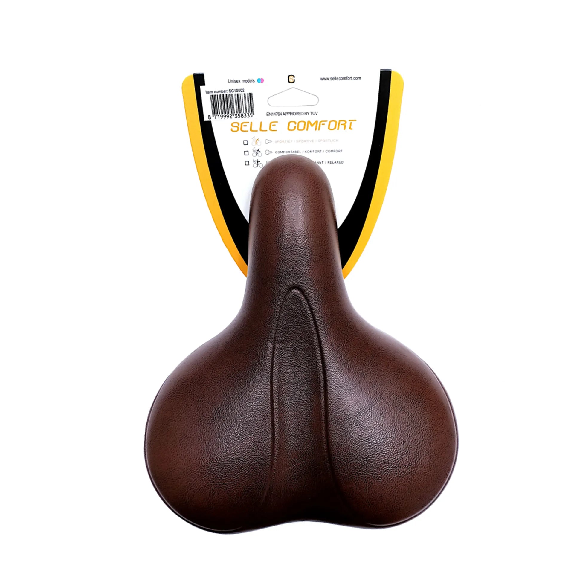 fiets zadel - Selle Comfort E-Bike Soft bruin, zonder strop