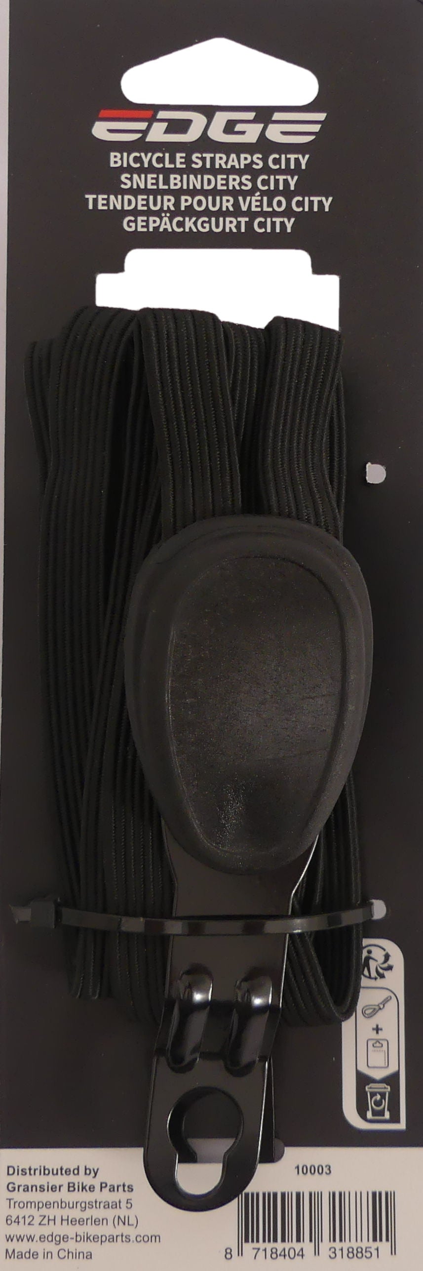 Triobinder Edge City - zwart (op kaart)