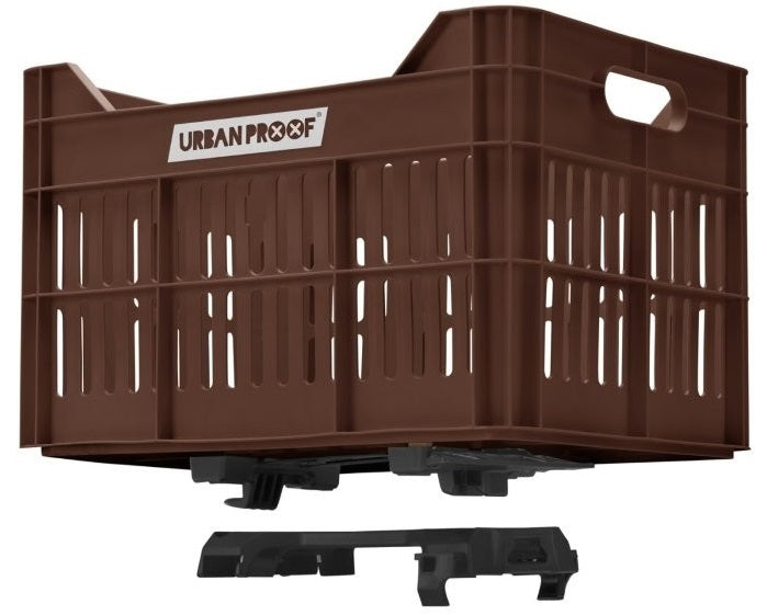 Gerecyclede Fietskrat Urban Proof Click 30 Liter - Donkerbruin