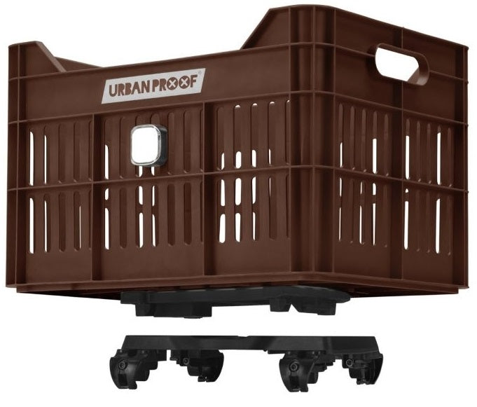 Gerecyclede Fietskrat Urban Proof Click 30 Liter - Donkerbruin