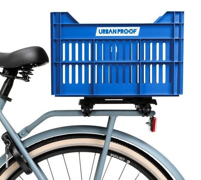 Gerecyclede fietskrat Urban Proof Click 30 liter - koningsblauw