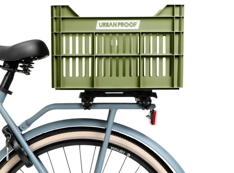 Gerecyclede fietskrat Urban Proof Click 30 liter - olijf groen