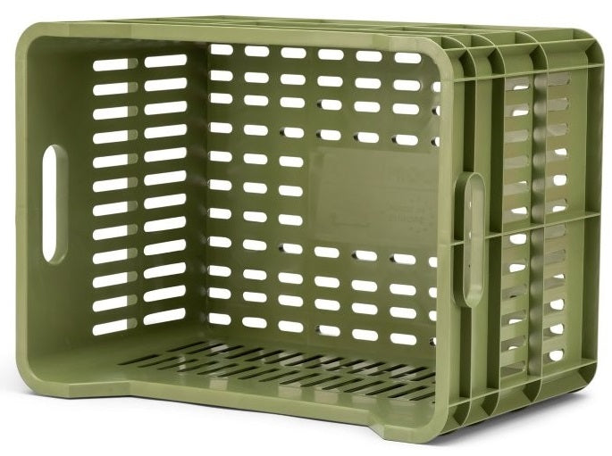 Gerecyclede fietskrat Urban Proof Click 30 liter - olijf groen