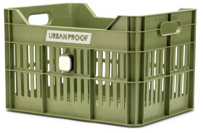 Gerecyclede fietskrat Urban Proof Click 30 liter - olijf groen