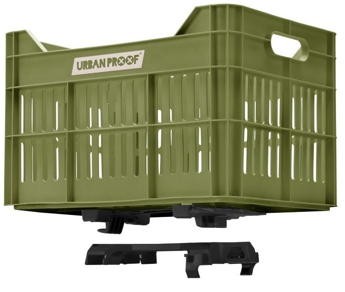 Gerecyclede fietskrat Urban Proof Click 30 liter - olijf groen