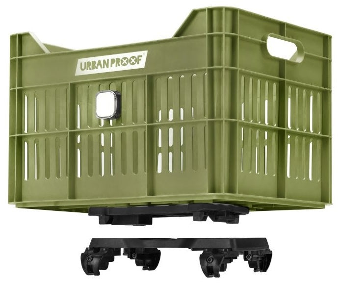 Gerecyclede fietskrat Urban Proof Click 30 liter - olijf groen