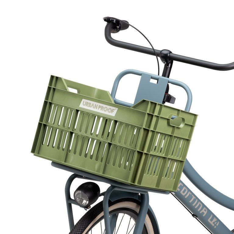 Gerecyclede fietskrat Urban Proof Click 30 liter - olijf groen