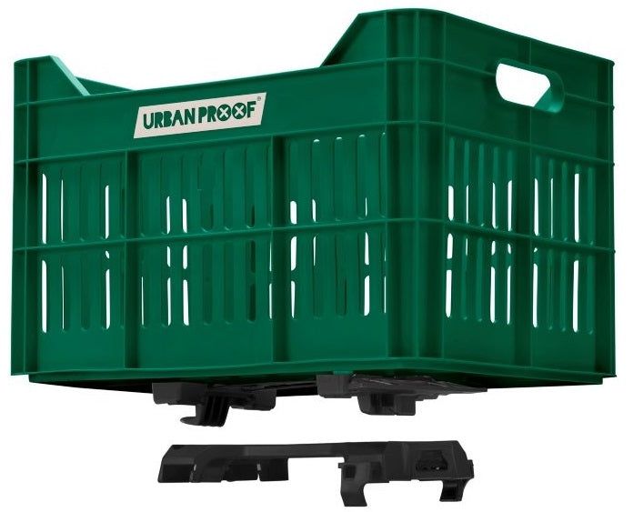 Gerecyclede Fietskrat Urban Proof Click 30 Liter - Retro Groen