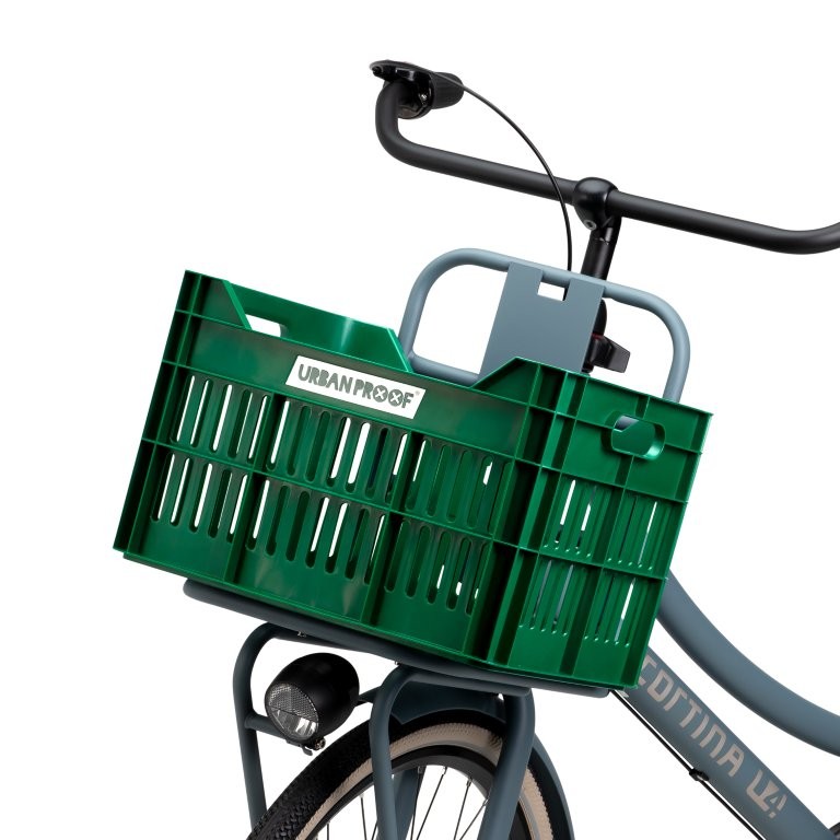 Gerecyclede Fietskrat Urban Proof Click 30 Liter - Retro Groen