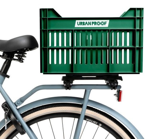 Gerecyclede Fietskrat Urban Proof Click 30 Liter - Retro Groen