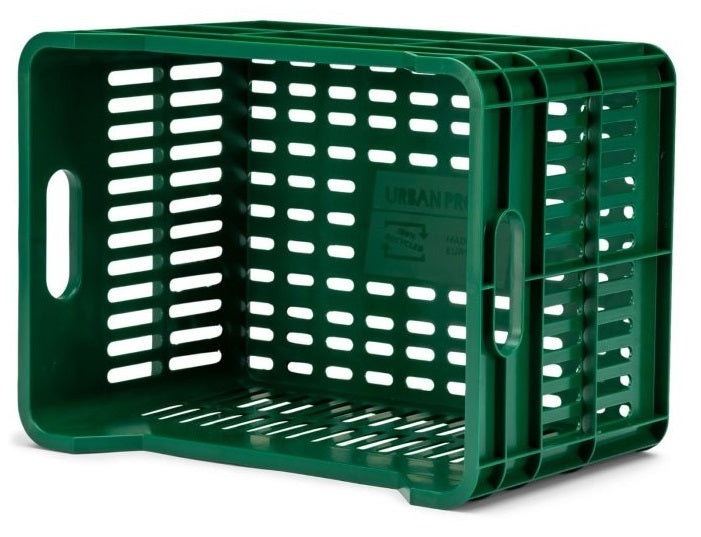 Gerecyclede Fietskrat Urban Proof Junior 15 Liter - Retro Groen