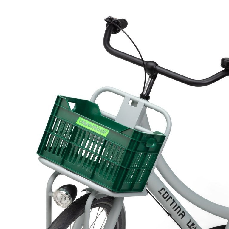 Gerecyclede Fietskrat Urban Proof Junior 15 Liter - Retro Groen