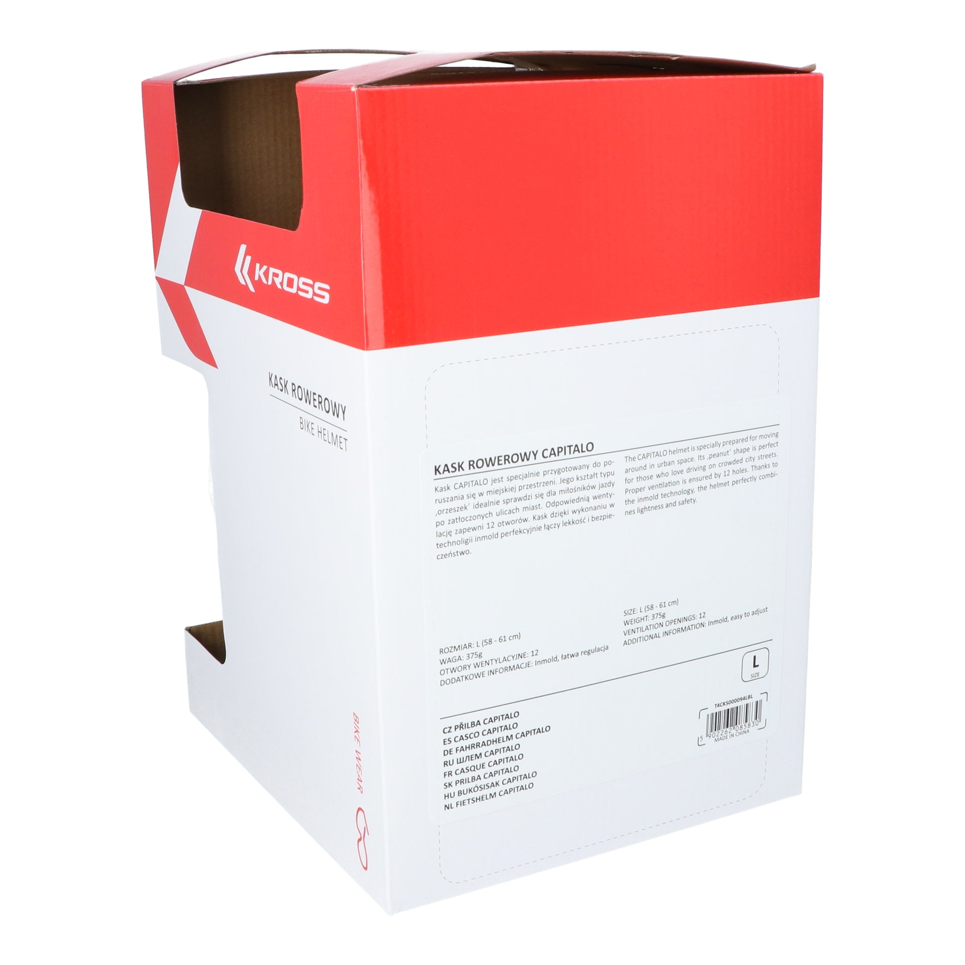 Fietshelm Kross City Capitalo L (58-61cm) - blauw