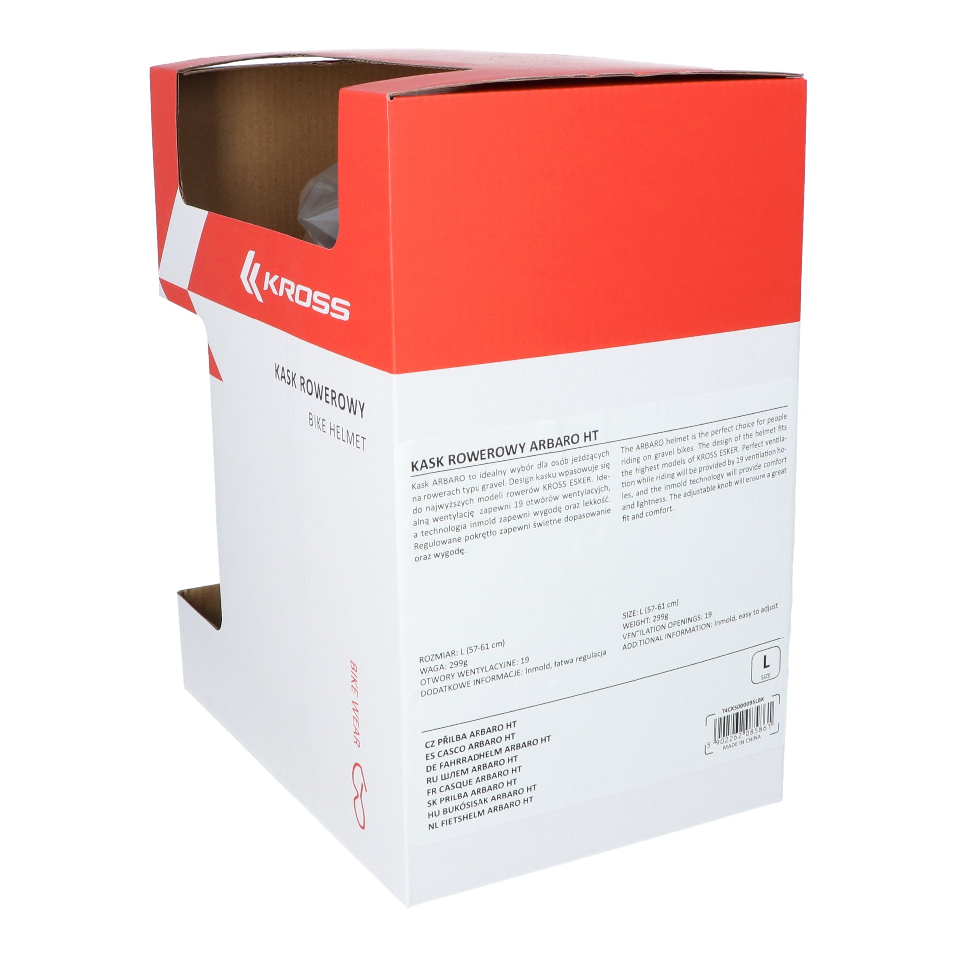 Fietshelm Kross Gravel Abaro HT L (58-61 cm) - zwart