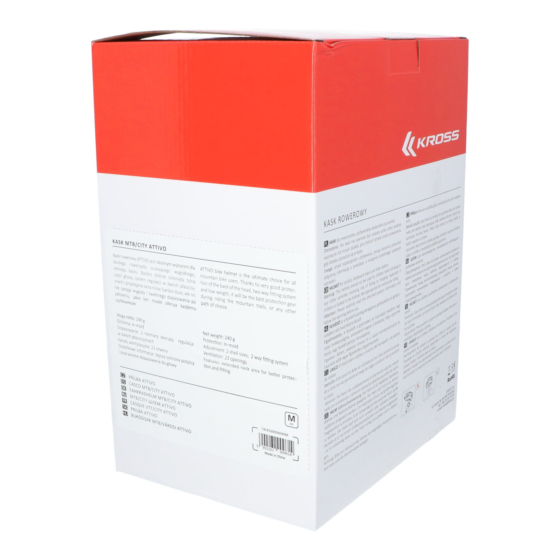 Fietshelm Kross MTB/City Attivo M (53-56cm) - zwart