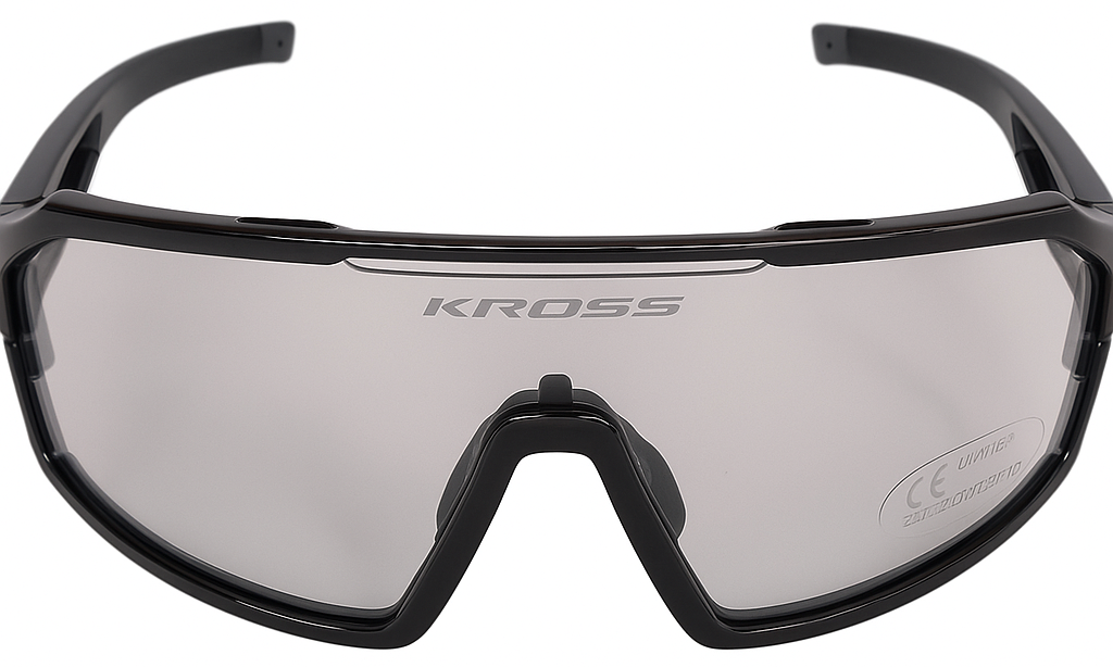 Fietsbril Kross Fly UV400 meekleurende lenzen - zwart frame