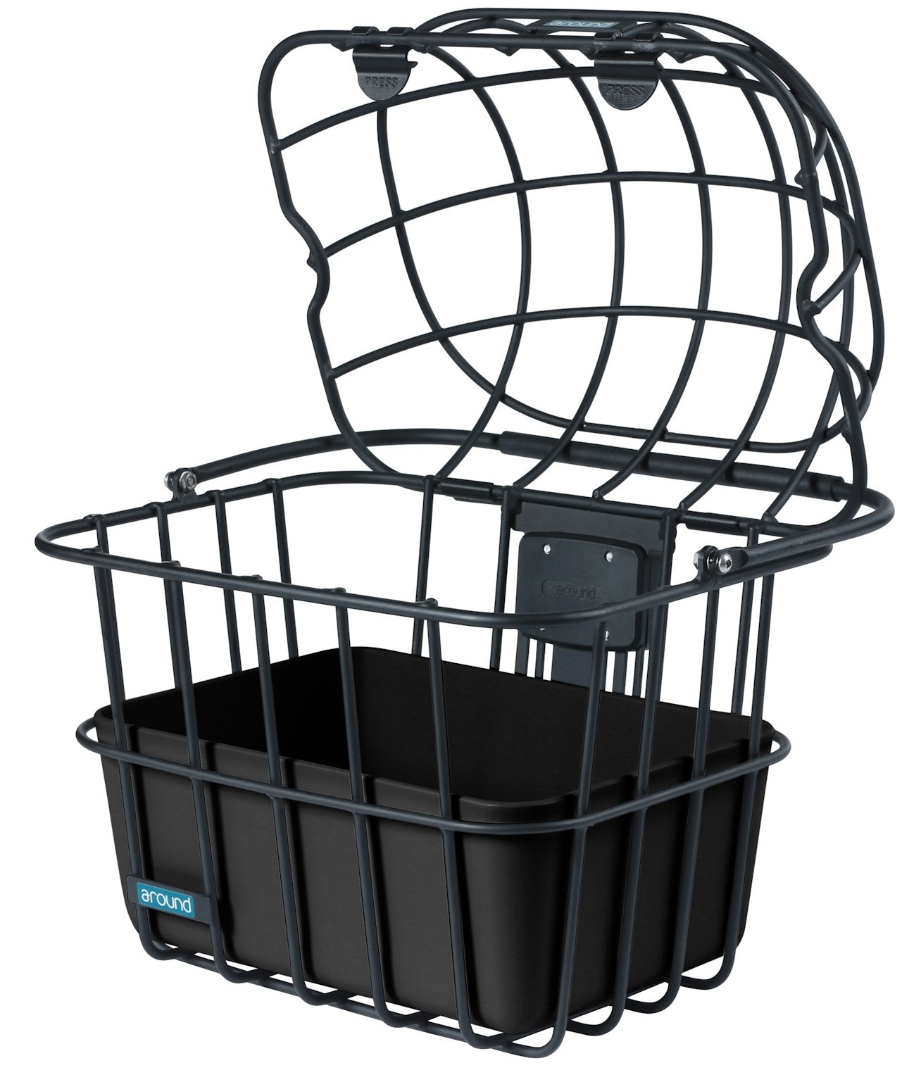 Dierenfietsmand Around Luna afneembaar incl. ACE stuurbochthouder - mat zwart