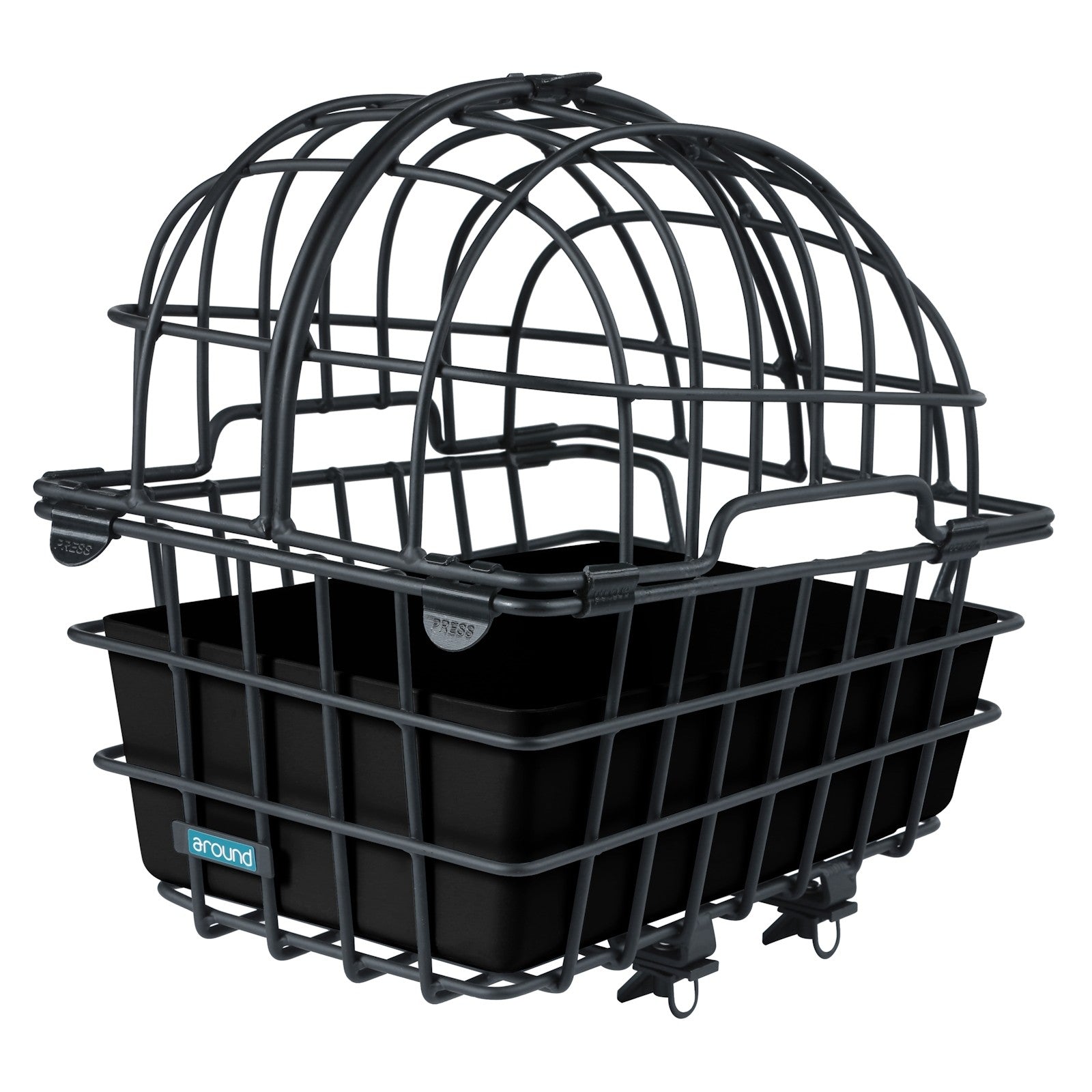 Dierenfietsmand Around Luna XL incl. Around fix system - mat zwart