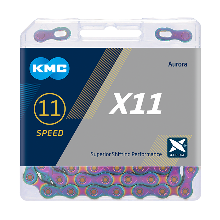Ketting 12 speed KMC X12 Aurora Blauw 126 schakels - blauw