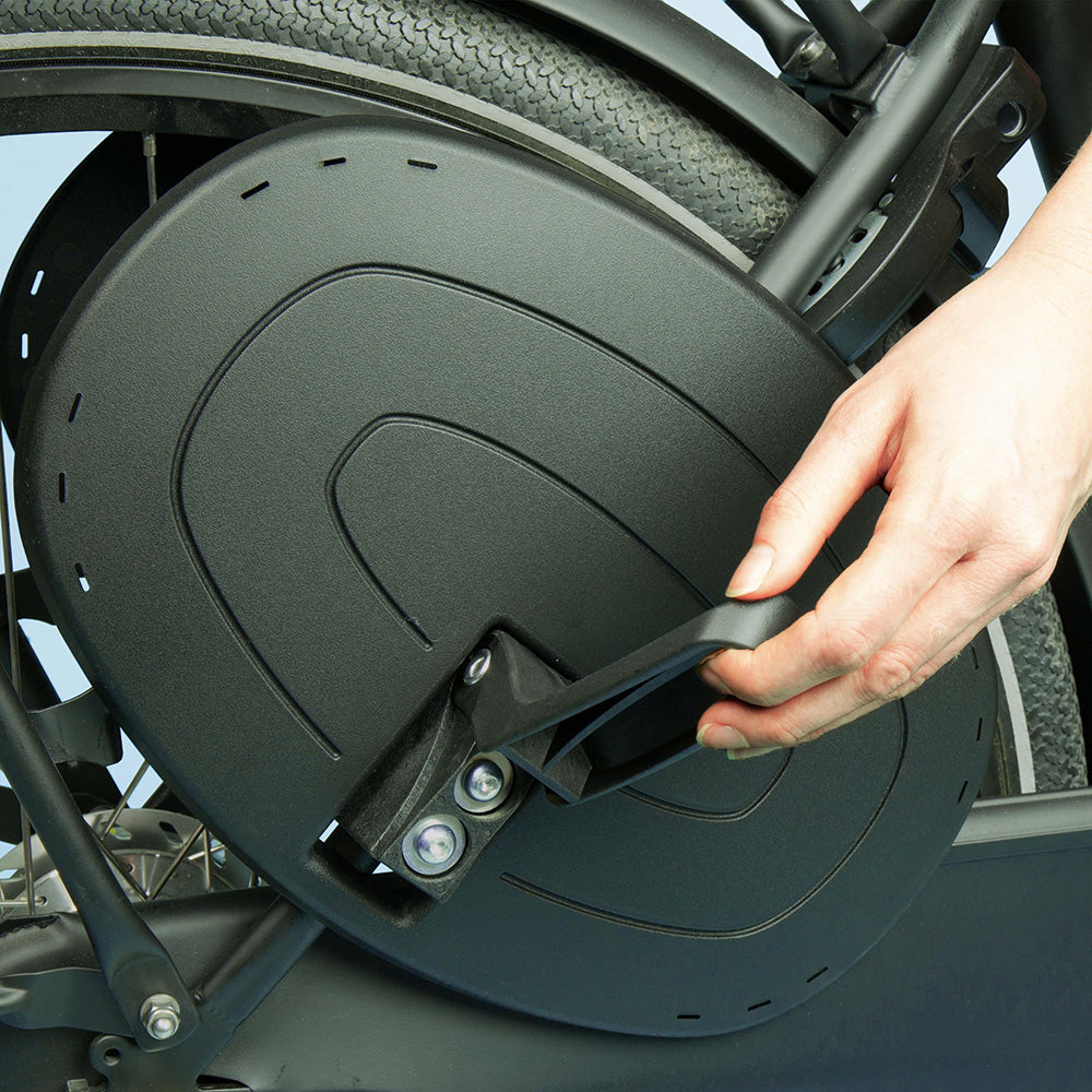 Kinderzitje achter Qibbel Junior 6+ - MIK HD - met voetsteun en beschermplaat - Midnight Black