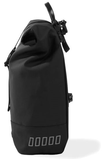 Gerecyclede enkele fietstas Urban Proof Rolltop 20 liter 30 x 15 x 42cm - zwart