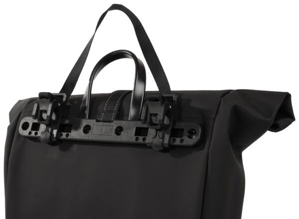 Gerecyclede enkele fietstas Urban Proof Rolltop 20 liter 30 x 15 x 42cm - zwart