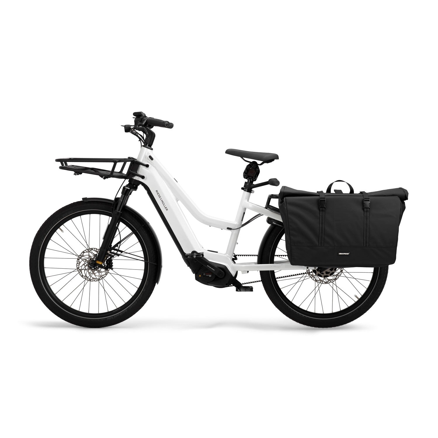 Gerecyclede Longtail fietstas Urban Proof 60 liter - zwart
