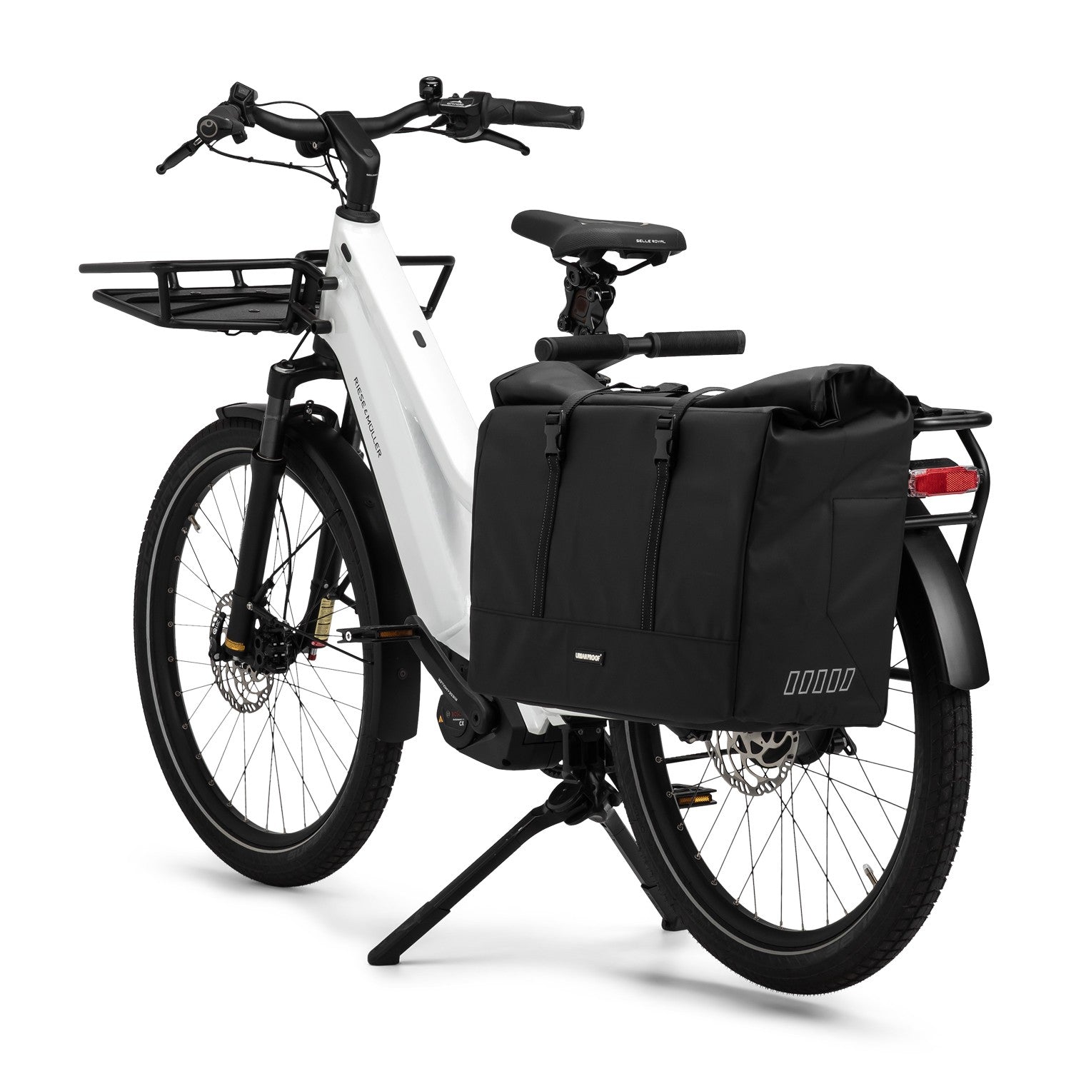 Gerecyclede Longtail fietstas Urban Proof 60 liter - zwart