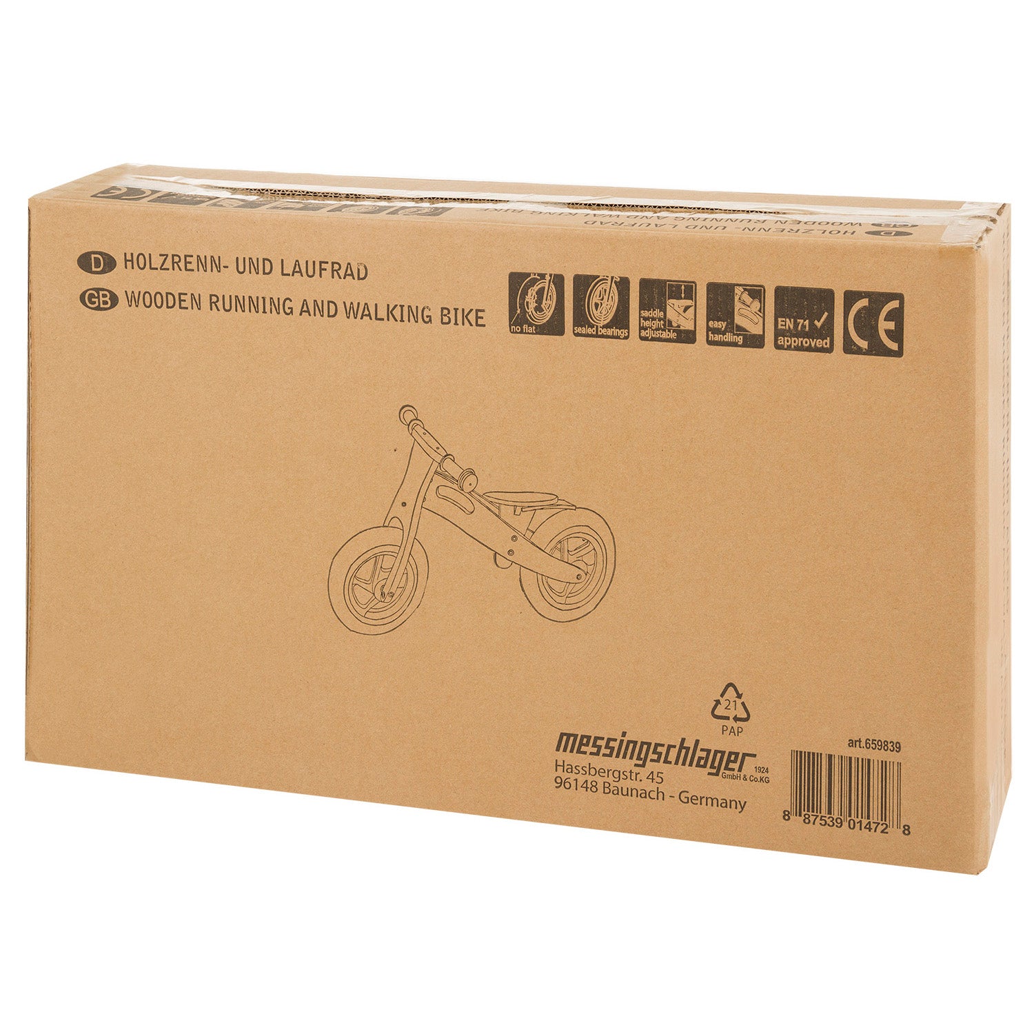 Houten Loopfiets 12''