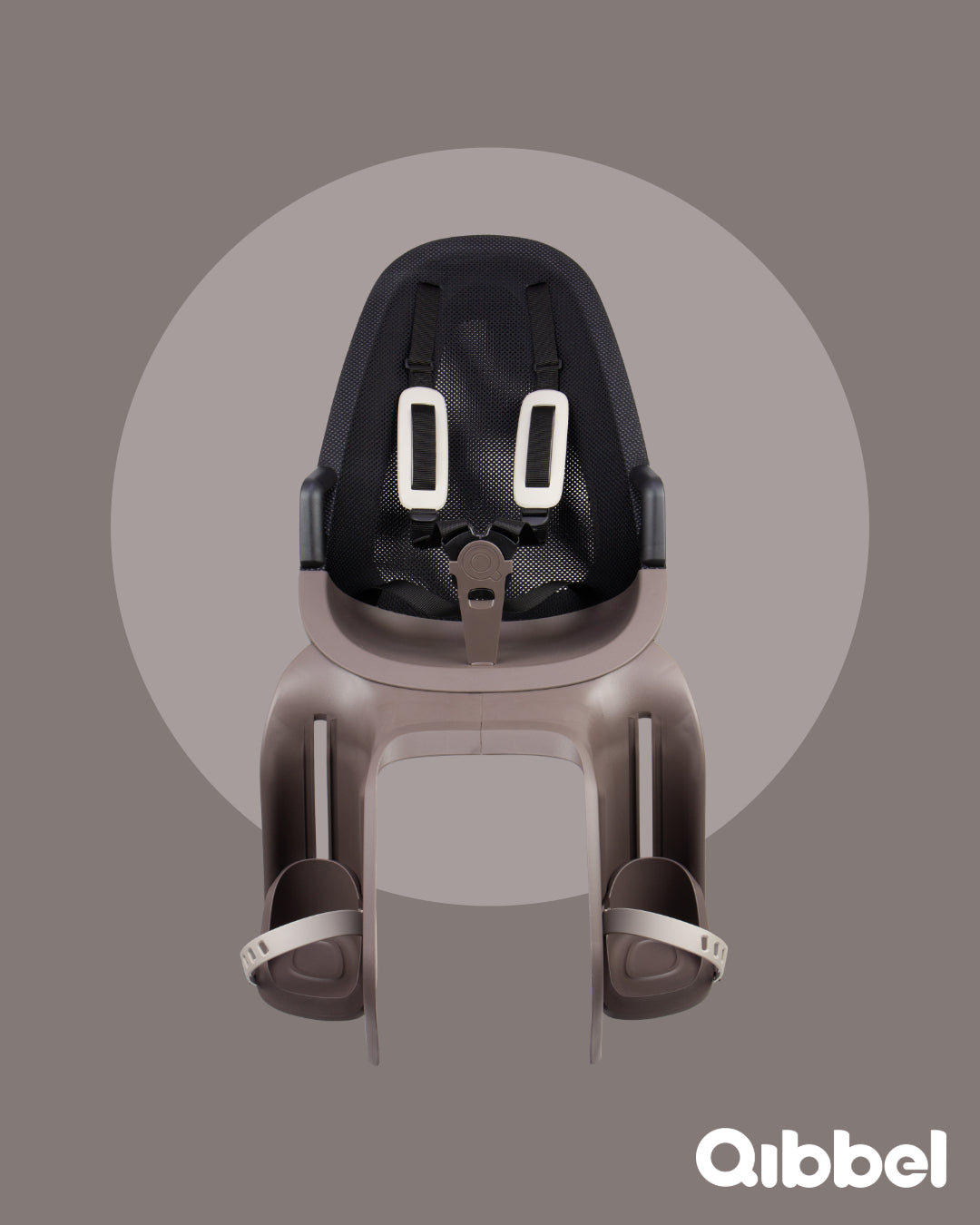 Kinderzitje achter Qibbel Air Hazel Brown dragerbevestiging (CFS)