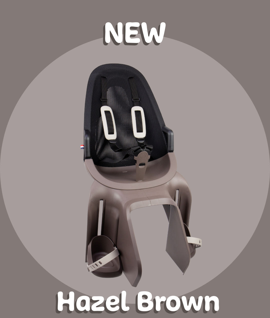 Kinderzitje achter Qibbel Air Hazel Brown dragerbevestiging (CFS)