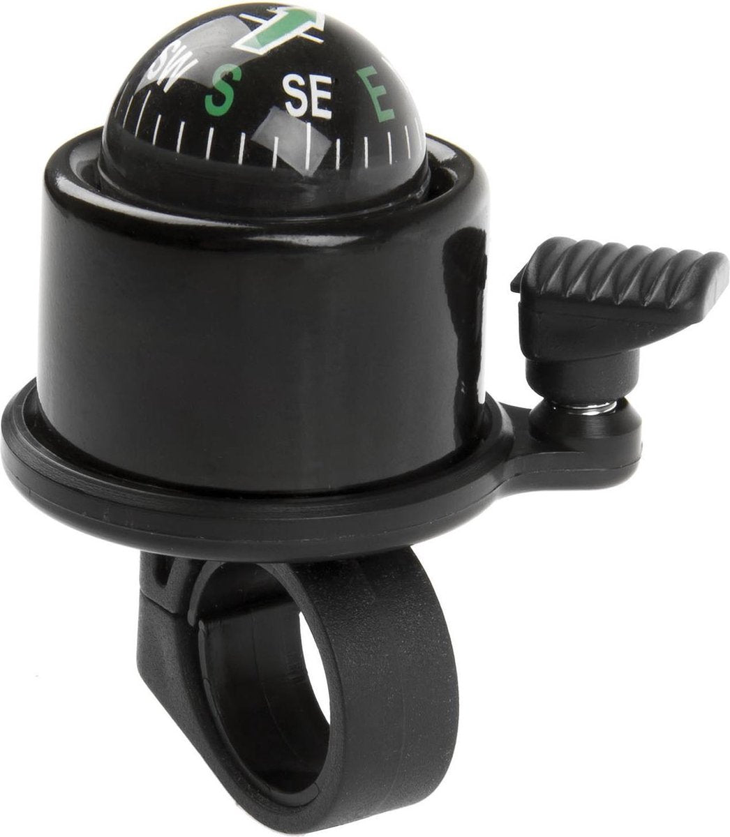 Fiets bel - M wave Met Kompas 34 Mm 360° Zwart