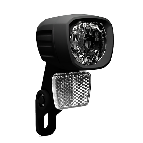 Koplamp Herrmans Nordic CL3 E-bike 100 Lumen - zwart