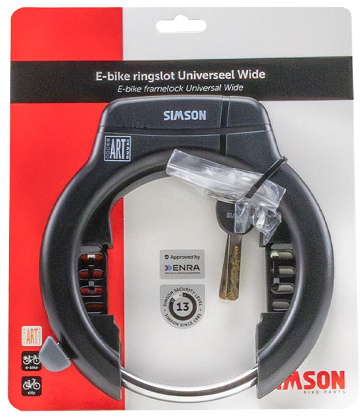 Ringslot Simson E-bike Universeel Wide - ART 2 - zwart