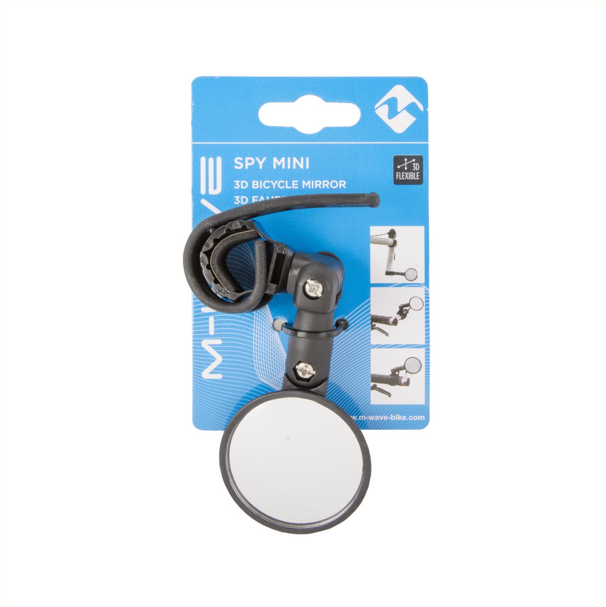 fiets spiegel - M-Wave Spy Mini spiegel, zwart