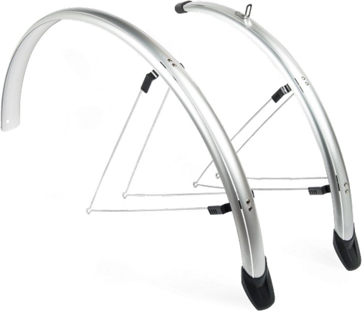 fiets spatbord - Eurofender Spatbordenset Sporty 26 Inch 58 mm Zilver
