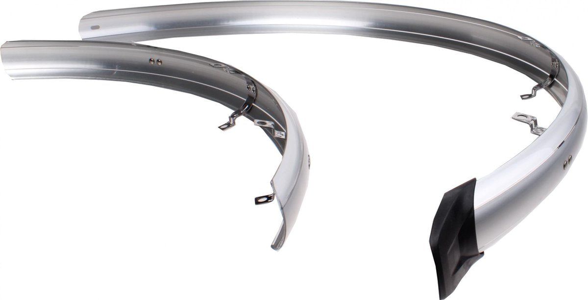 fiets spatbord - EuroFender Spatbordset Elegance 28 46mm Zilver