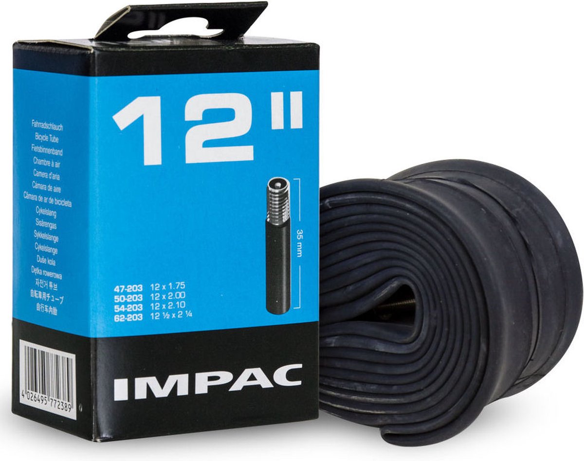 fiets binnenband - Impac 12/12 1/2 X 1.75/2 1/4 (47/62-203) Av 35 Mm