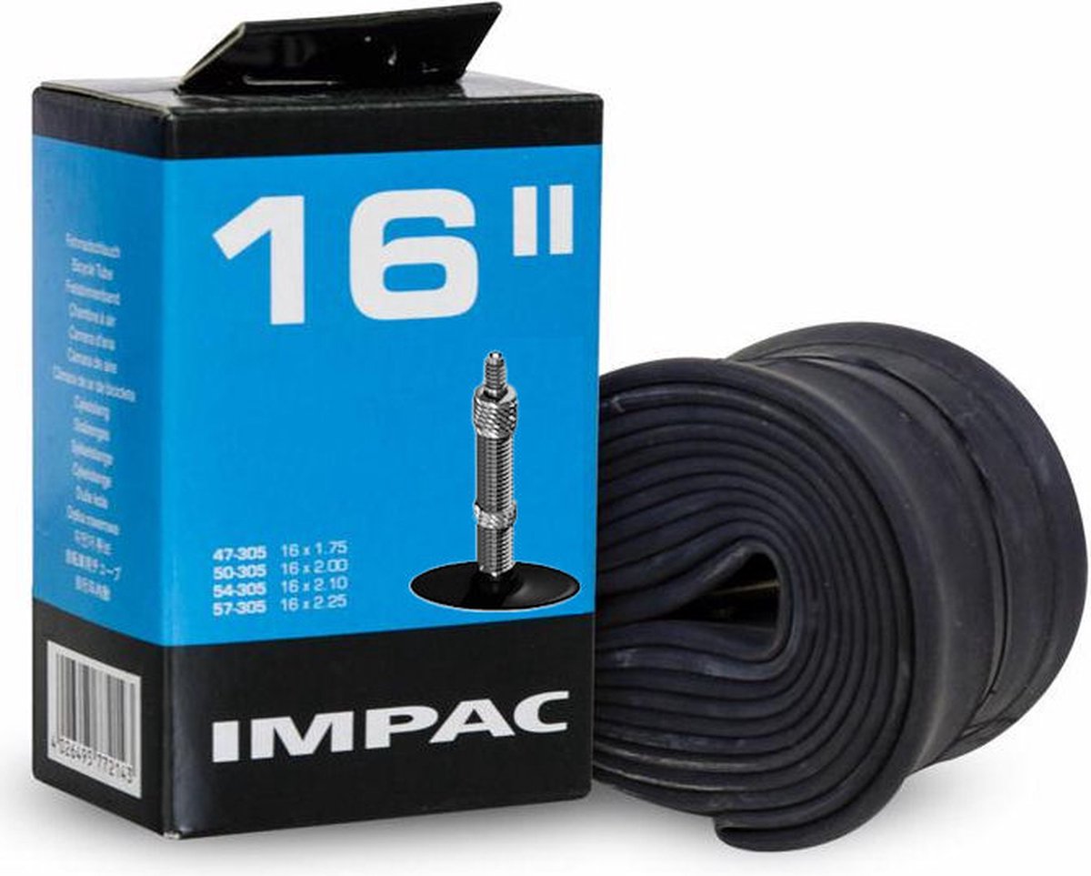fiets binnenband - Impac 16 X 1.75/2.25 (47/57-305) Dv 26 Mm