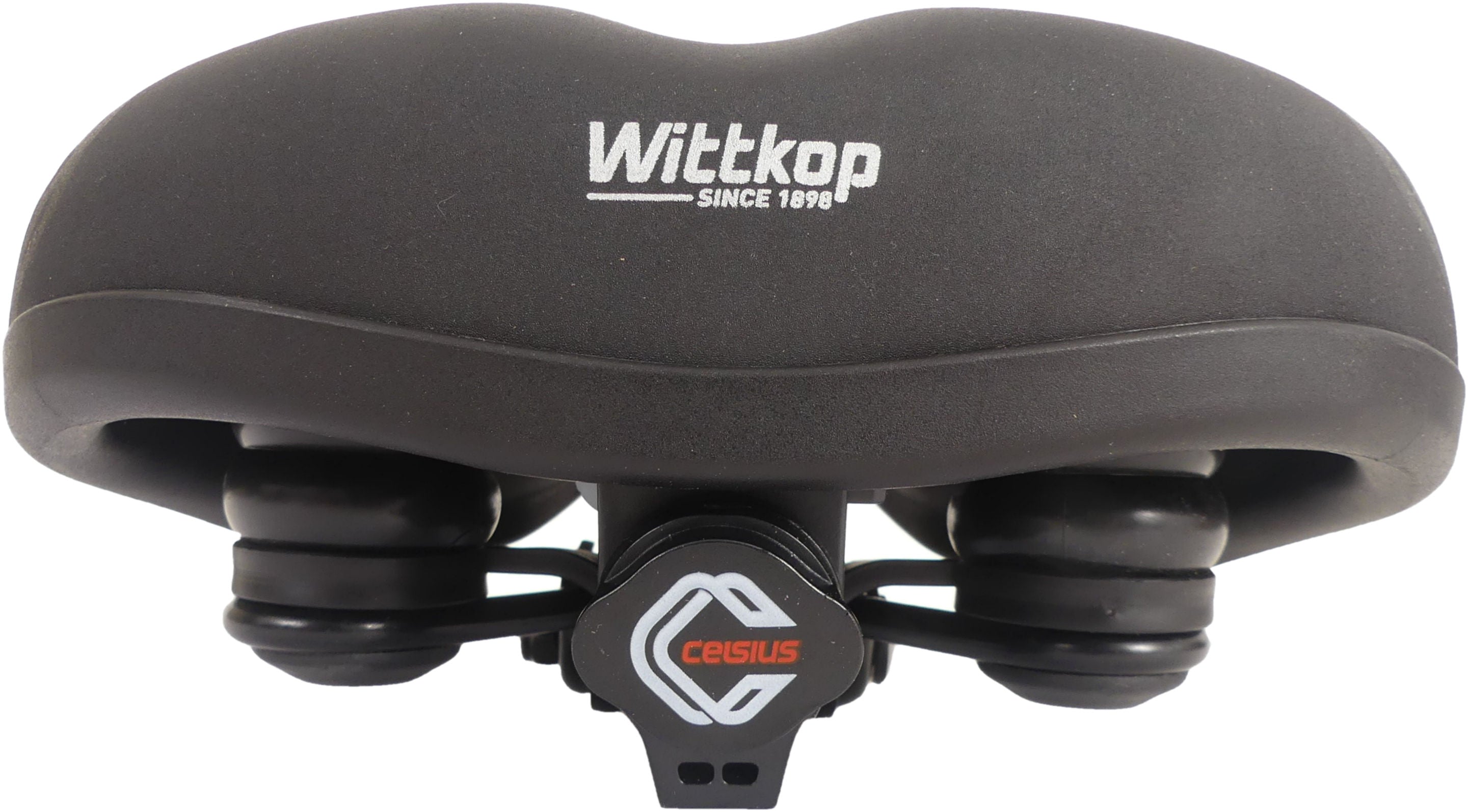 Fietszadel Wittkop Kelvin Accu met zadelstrop - zwart