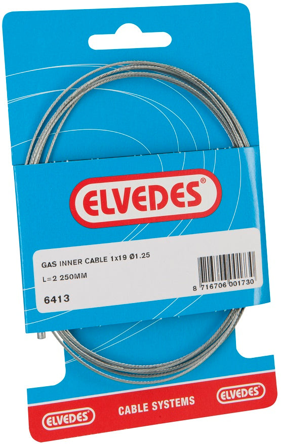 Gasbinnenkabel Elvedes universeel 2250mm 7,7 draads V-nippel (op kaart)