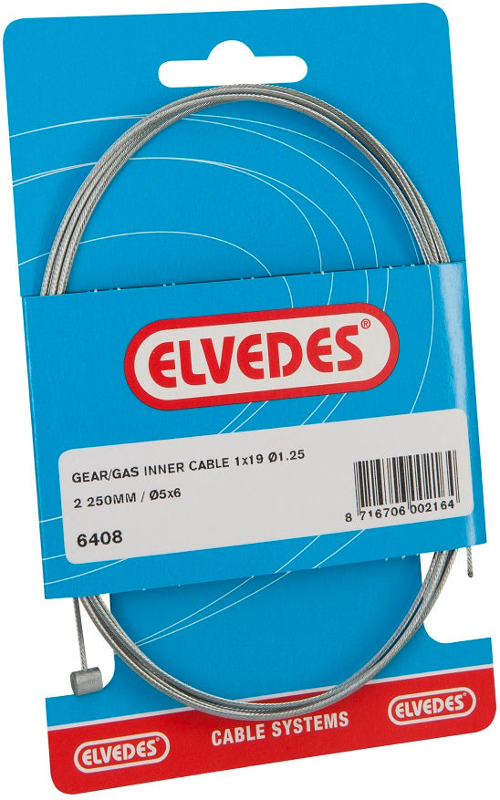 Versnellings binnenkabel bromfiets Elvedes 6408 - 2.00 meter (op kaart)