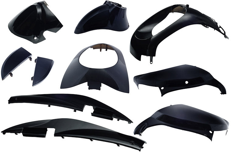 Plaatset 10-delig Edge voor Sym Mio - zwart metallic