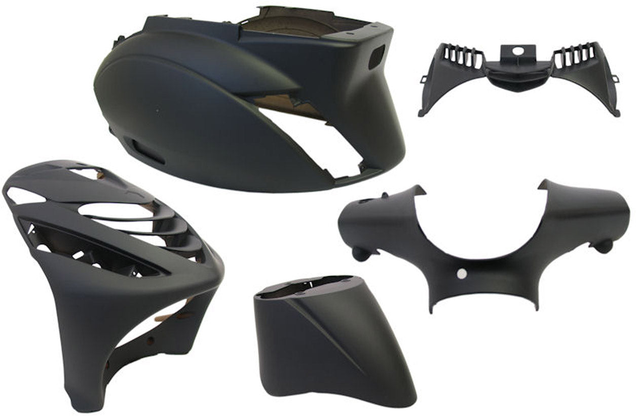 Plaatset 5-delig Edge voor Piaggio Zip-SP vanaf bouwjaar 2000 - mat zwart