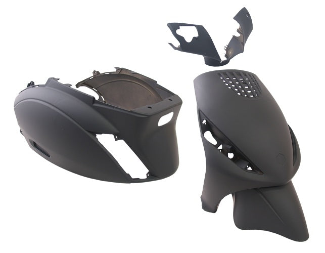 Plaatset 4-delig Edge voor Piaggio Zip/Zip 2000 2T/4T vanaf bouwjaar 2000 - mat zwart