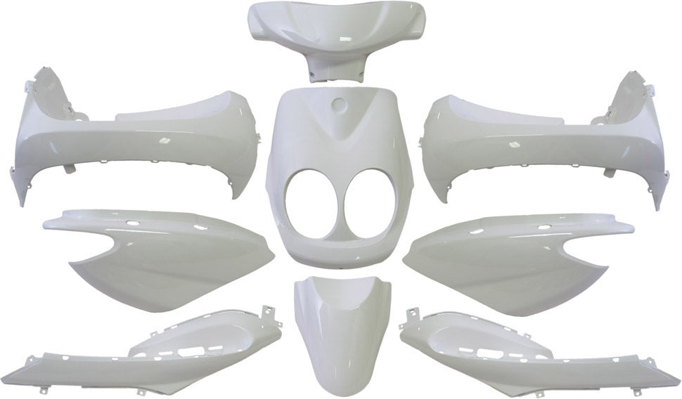 Plaatset 9-delig Edge voor Yamaha Neo's - vanaf bouwjaar 2008 tot 2011 - 2 en 4 takt model - metallic zilver