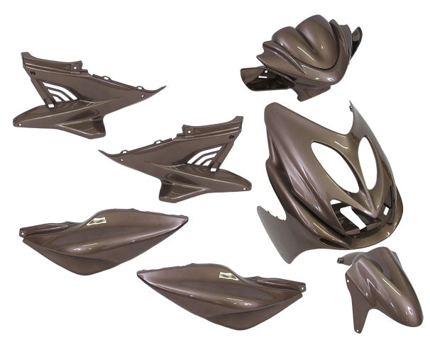 Plaatset 9-delig Edge voor Yamaha Aerox tot bouwjaar 2014 - audi bruin