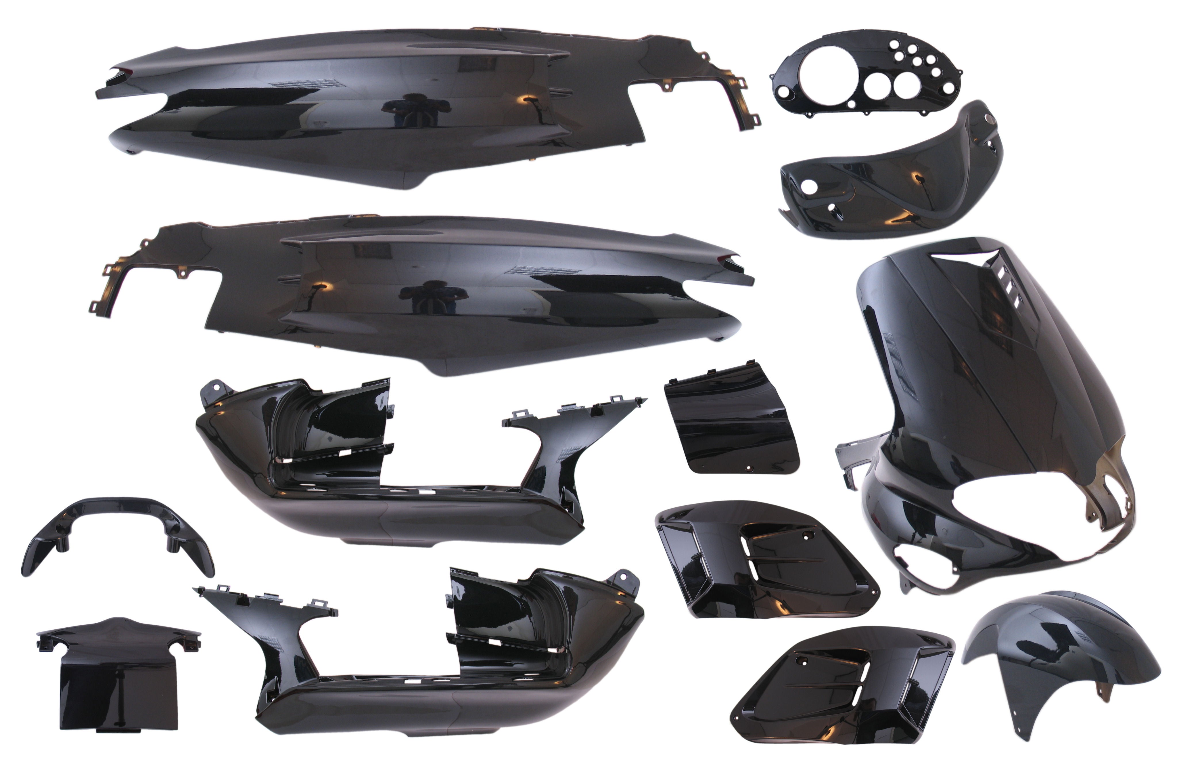 Plaatset 15-delig Edge voor Gilera Runner tot bouwjaar 08-2005 - metallic zwart