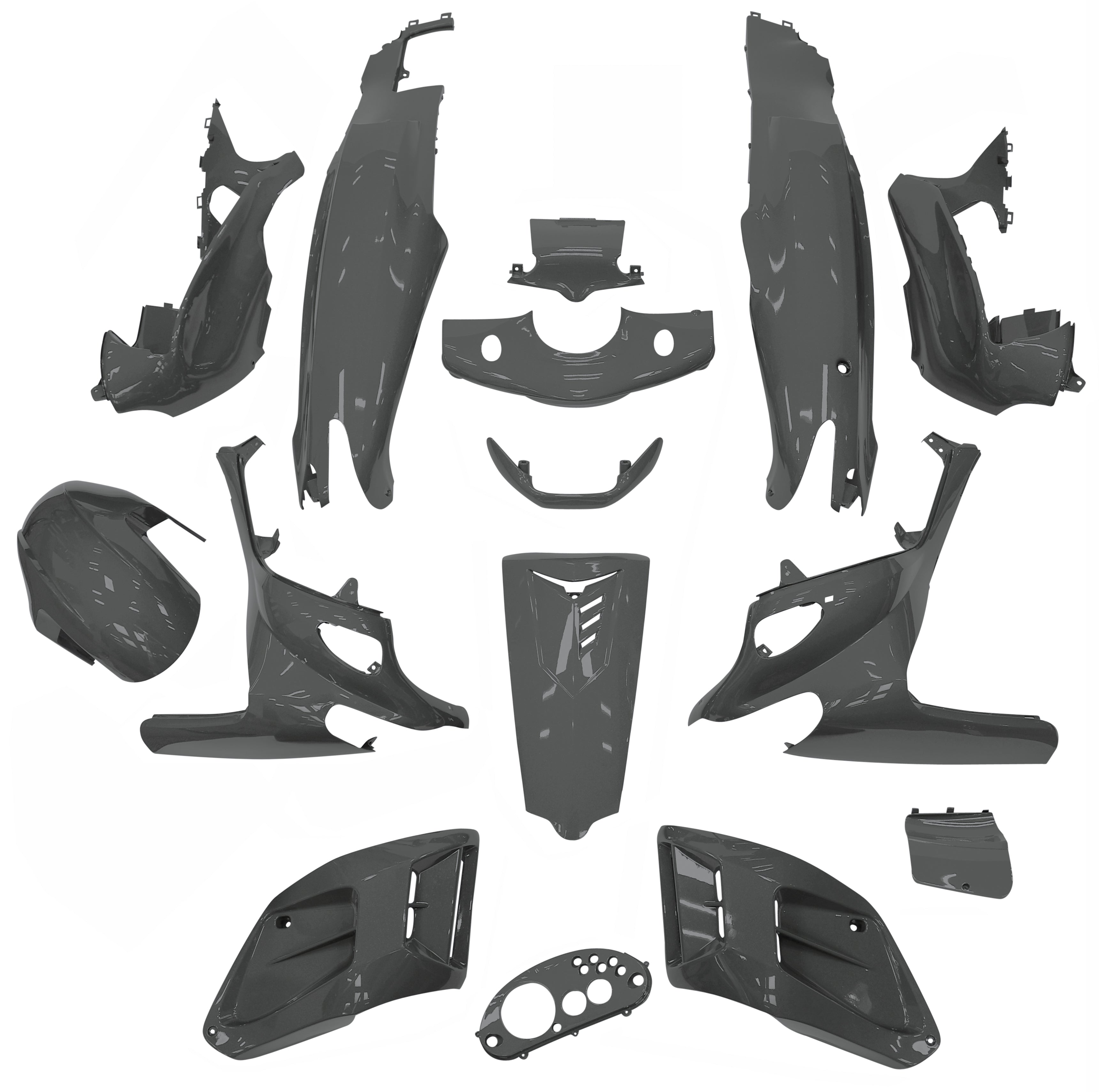 Plaatset 15-delig Edge voor Gilera Runner tot bouwjaar 08-2005 - metallic zwart